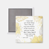 John 16:33 Herz! Ich habe die Welt überwunden Magnet (Vorderseite/Rückseite)