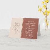 John 16:33 Herzschlag! Ich habe die Welt überwunde Karte (Gelbe Blume)