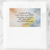 John 16:33 Ich habe die Welt überwunden Rechteckiger Aufkleber (Tasche)