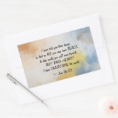 John 16:33 Ich habe die Welt überwunden Rechteckiger Aufkleber (Umschlag)