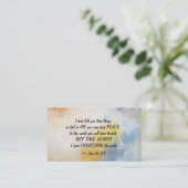 John 16:33 Ich habe die Welt überwunden! Visitenkarte (Stehend Vorderseite)