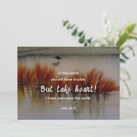 John 16:33 Ich habe Überwindung Bibel Verse Flat C (Stehend Vorderseite)