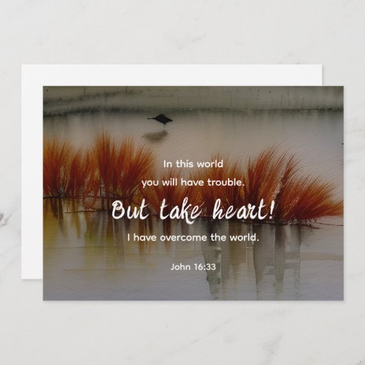 John 16:33 Ich habe Überwindung Bibel Verse Flat C (Vorne/Hinten)