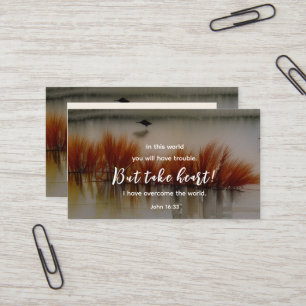 John 16:33 Ich habe Überwindung der Bibel Verse Ch Visitenkarte