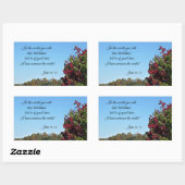 John 16:33 In der Welt wirst du... Rechteckiger Aufkleber (Blatt)