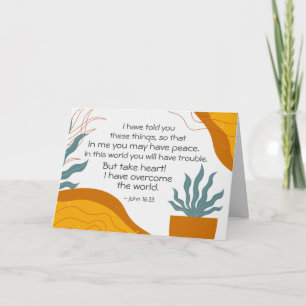 John 16:33 In mir hast du vielleicht Frieden Karte