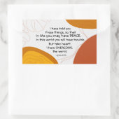 John 16:33 In mir hast du vielleicht Frieden Rechteckiger Aufkleber (Tasche)