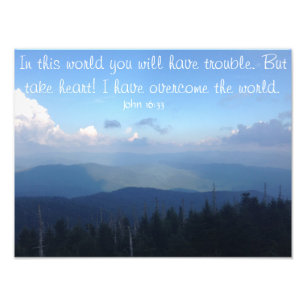 John-16:33 - inspirierend Zitat-Plakat Fotodruck