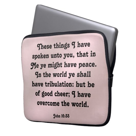 John 16:33 laptopschutzhülle (Vorderseite Links)