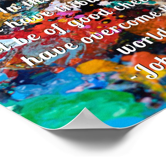 John 16:33-Schrift-Poster Poster (Ecke)