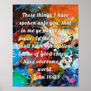 John 16:33-Schrift-Poster Poster
