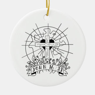 John 16:33 Zierarbeit Keramik Ornament