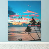 John 17:17 Bible Verse Scripture KJV Leinwand Pic (Insitu (Holzboden))