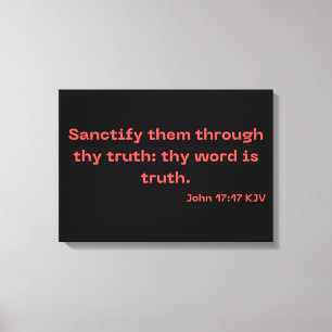 John 17:17 Bible Verse Scripture KJV Wall Art Leinwanddruck