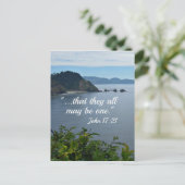 John 17:21 "Dass sie alle eins sein mögen." Postkarte (Stehend Vorderseite)