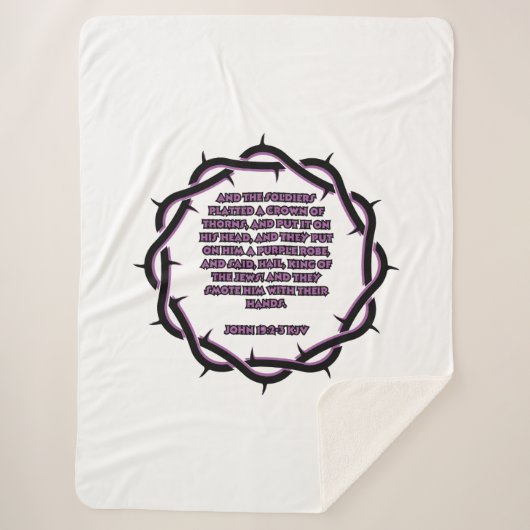 John 19:2-3 KJV Bible Verse Scripture Sherpadecke (Vorderseite)