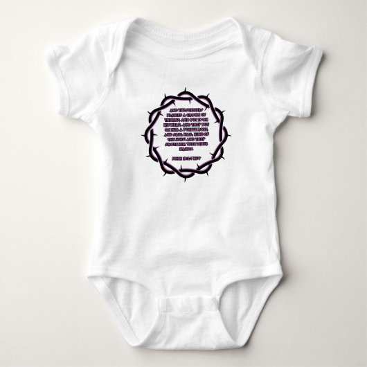 John 19:2-3 KJV Bible Verse Scripture Unisex Baby Strampler (Vorderseite)