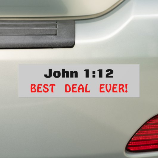 John-1:12 bestes Abkommen überhaupt Autoaufkleber (Auf Auto)
