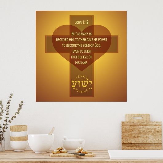 John 1:12 poster (Küche)