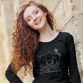 John 1:14 Christliche Krippenschrift T-Shirt