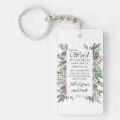 John 1:14 Christmas Bible Verse Schlüsselanhänger (Vorderseite)