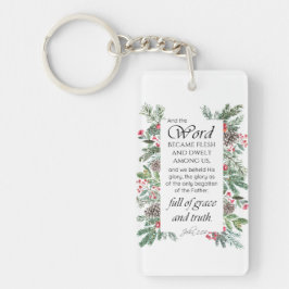 John 1:14 Christmas Bible Verse Schlüsselanhänger