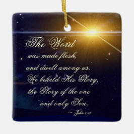John 1:14 Das Wort wurde aus Fleisch gemacht, Bibe Keramikornament