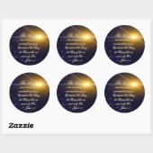 John 1:14 Das Wort wurde Fleisch, Bibelverse Runder Aufkleber (Blatt)