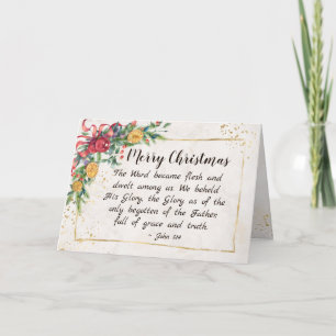 John 1:14 Das Wort wurde Fleisch, Weihnachten Karte