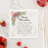 John 1:14 Das Wort wurde Fleisch, Weihnachten Serviette (Beispiel)