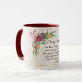 John 1:14 Das Wort wurde Fleisch, Weihnachten Tasse (Vorderseite Links)