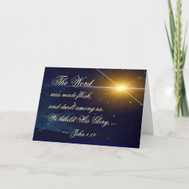 John 1:14 Das Wort wurde zu Weihnachtsbibel Feiertagskarte