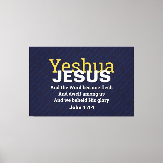 John 1:14 | JESUS WORD WECAME FLESH | CHRISTLICH Leinwanddruck (Vorderseite)