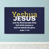 John 1:14 | JESUS WORD WECAME FLESH | CHRISTLICH Leinwanddruck (Insitu (Holzboden))
