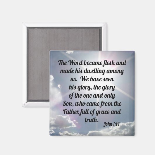 John 1:14 magnet (Vorderseite/Rückseite)