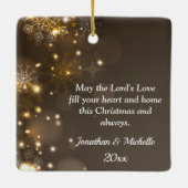 John 1:14 The Word Became Flesh Christmas Keramikornament (Rückseite)