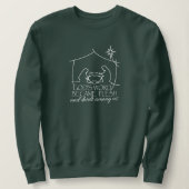 John 1:14 Weihnachtskriptur Green Sweatshirt (Design vorne)