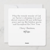 John 1:14 Weihnachtskriptur Religious Feiertagskarte (Rückseite)