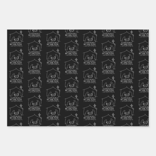 John 1:14 Weihnachtswrapping Paper Sheets Geschenkpapier Set (Vorderseite 3)