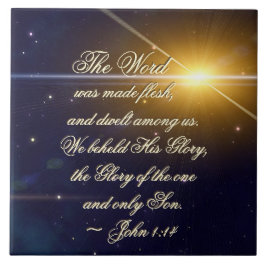 John 1:14 Wir haben seine Herrlichkeit, Bibelverse Fliese