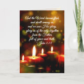 John 1:14 Wort wird zu Weihnachten als Fleisch-Sch (Vorderseite)