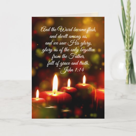 John 1:14 Wort wird zu Weihnachten als Fleisch-Sch (Vorderseite)