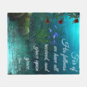 John 1:16 fleecedecke (Vorderseite (Horizontal))