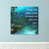 John 1:16 leinwanddruck (Insitu (Holzboden))