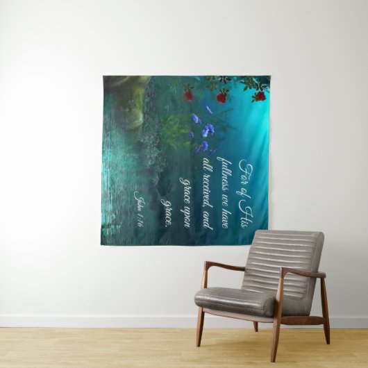 John 1:16 wandteppich (Beispiel (Horizontal))