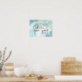 John 1:16 Wir alle haben Grace auf Grace empfangen Poster (Küche)