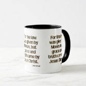 John 1:17 KJV Bible Verse Zwei-Tone Tasse (VorderseiteRechts)