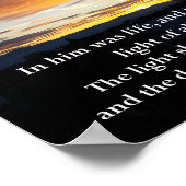 John 1:1-2, 4-5. Das Wort Poster (Ecke)