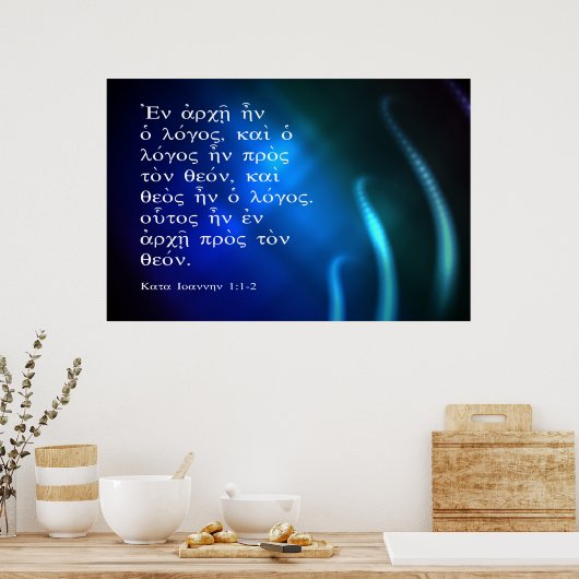 John 1:1-2 poster (Küche)