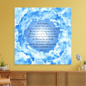 John 1:1-5 leinwanddruck (Insitu (Wohnzimmer))